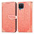 Handytasche Stand Schutzhülle Flip Leder Hülle Modisch Muster S04D für Samsung Galaxy M12 Orange