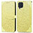 Handytasche Stand Schutzhülle Flip Leder Hülle Modisch Muster S04D für Samsung Galaxy M32 4G Gelb