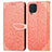 Handytasche Stand Schutzhülle Flip Leder Hülle Modisch Muster S04D für Samsung Galaxy M32 4G Orange