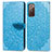 Handytasche Stand Schutzhülle Flip Leder Hülle Modisch Muster S04D für Samsung Galaxy S20 FE (2022) 5G Blau