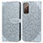 Handytasche Stand Schutzhülle Flip Leder Hülle Modisch Muster S04D für Samsung Galaxy S20 FE (2022) 5G Grau