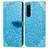 Handytasche Stand Schutzhülle Flip Leder Hülle Modisch Muster S04D für Sony Xperia 5 III Blau