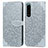 Handytasche Stand Schutzhülle Flip Leder Hülle Modisch Muster S04D für Sony Xperia 5 III Grau