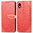 Handytasche Stand Schutzhülle Flip Leder Hülle Modisch Muster S04D für Sony Xperia Ace III SOG08 Rot