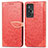 Handytasche Stand Schutzhülle Flip Leder Hülle Modisch Muster S04D für Vivo X70 5G Rot
