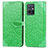Handytasche Stand Schutzhülle Flip Leder Hülle Modisch Muster S04D für Vivo Y55s 5G Grün