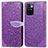 Handytasche Stand Schutzhülle Flip Leder Hülle Modisch Muster S04D für Xiaomi Redmi 10 4G Violett