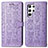 Handytasche Stand Schutzhülle Flip Leder Hülle Modisch Muster S05D für Samsung Galaxy S22 Ultra 5G Violett
