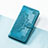 Handytasche Stand Schutzhülle Flip Leder Hülle Modisch Muster S07D für Motorola Moto G53j 5G Blau
