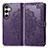 Handytasche Stand Schutzhülle Flip Leder Hülle Modisch Muster S07D für Samsung Galaxy S21 FE 5G Violett