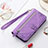 Handytasche Stand Schutzhülle Flip Leder Hülle Modisch Muster S07D für Samsung Galaxy S22 Plus 5G Violett