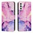 Handytasche Stand Schutzhülle Flip Leder Hülle Modisch Muster Y01X für Samsung Galaxy A13 5G Violett