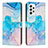 Handytasche Stand Schutzhülle Flip Leder Hülle Modisch Muster Y01X für Samsung Galaxy A52s 5G Hellblau
