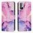 Handytasche Stand Schutzhülle Flip Leder Hülle Modisch Muster Y01X für Xiaomi Redmi Note 10 5G Violett