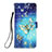 Handytasche Stand Schutzhülle Flip Leder Hülle Modisch Muster Y02B für Apple iPhone 13 Blau