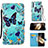 Handytasche Stand Schutzhülle Flip Leder Hülle Modisch Muster Y02B für Samsung Galaxy A15 4G Hellblau