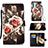Handytasche Stand Schutzhülle Flip Leder Hülle Modisch Muster Y02B für Samsung Galaxy A15 4G Schwarz