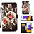 Handytasche Stand Schutzhülle Flip Leder Hülle Modisch Muster Y02B für Samsung Galaxy A22s 5G Schwarz
