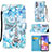 Handytasche Stand Schutzhülle Flip Leder Hülle Modisch Muster Y02B für Samsung Galaxy A23 5G Hellblau
