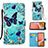 Handytasche Stand Schutzhülle Flip Leder Hülle Modisch Muster Y02B für Samsung Galaxy A72 4G Hellblau