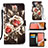 Handytasche Stand Schutzhülle Flip Leder Hülle Modisch Muster Y02B für Samsung Galaxy A72 4G Schwarz