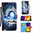 Handytasche Stand Schutzhülle Flip Leder Hülle Modisch Muster Y02B für Samsung Galaxy A82 5G Königs Blau