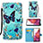 Handytasche Stand Schutzhülle Flip Leder Hülle Modisch Muster Y02B für Samsung Galaxy S20 FE 4G Hellblau