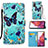 Handytasche Stand Schutzhülle Flip Leder Hülle Modisch Muster Y02B für Samsung Galaxy S20 FE 5G Hellblau