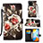 Handytasche Stand Schutzhülle Flip Leder Hülle Modisch Muster Y02B für Xiaomi Redmi 10 Power