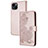 Handytasche Stand Schutzhülle Flip Leder Hülle Modisch Muster Y02X für Apple iPhone 13 Rosegold