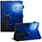 Handytasche Stand Schutzhülle Flip Leder Hülle Modisch Muster Y03B für Apple iPad Pro 10.5 Blau