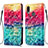 Handytasche Stand Schutzhülle Flip Leder Hülle Modisch Muster Y03B für Samsung Galaxy A10s Rot