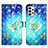 Handytasche Stand Schutzhülle Flip Leder Hülle Modisch Muster Y03B für Samsung Galaxy A13 4G Hellblau