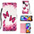 Handytasche Stand Schutzhülle Flip Leder Hülle Modisch Muster Y03B für Samsung Galaxy A21s Pink
