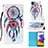 Handytasche Stand Schutzhülle Flip Leder Hülle Modisch Muster Y03B für Samsung Galaxy A22 5G