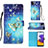 Handytasche Stand Schutzhülle Flip Leder Hülle Modisch Muster Y03B für Samsung Galaxy A22 5G Hellblau