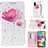 Handytasche Stand Schutzhülle Flip Leder Hülle Modisch Muster Y03B für Samsung Galaxy A41 Rosa