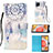 Handytasche Stand Schutzhülle Flip Leder Hülle Modisch Muster Y03B für Samsung Galaxy A42 5G Hellblau