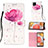 Handytasche Stand Schutzhülle Flip Leder Hülle Modisch Muster Y03B für Samsung Galaxy A42 5G Rosa