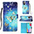 Handytasche Stand Schutzhülle Flip Leder Hülle Modisch Muster Y03B für Samsung Galaxy A52 4G Hellblau