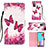 Handytasche Stand Schutzhülle Flip Leder Hülle Modisch Muster Y03B für Samsung Galaxy A52 4G Pink