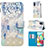 Handytasche Stand Schutzhülle Flip Leder Hülle Modisch Muster Y03B für Samsung Galaxy A71 4G A715 Hellblau