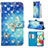 Handytasche Stand Schutzhülle Flip Leder Hülle Modisch Muster Y03B für Samsung Galaxy A71 4G A715 Hellblau