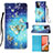 Handytasche Stand Schutzhülle Flip Leder Hülle Modisch Muster Y03B für Samsung Galaxy A72 4G Hellblau