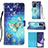 Handytasche Stand Schutzhülle Flip Leder Hülle Modisch Muster Y03B für Samsung Galaxy Note 20 Ultra 5G Hellblau