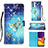 Handytasche Stand Schutzhülle Flip Leder Hülle Modisch Muster Y03B für Samsung Galaxy Quantum2 5G Hellblau