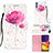 Handytasche Stand Schutzhülle Flip Leder Hülle Modisch Muster Y03B für Samsung Galaxy Quantum2 5G Rosa