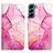 Handytasche Stand Schutzhülle Flip Leder Hülle Modisch Muster Y03B für Samsung Galaxy S21 FE 5G Pink