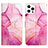 Handytasche Stand Schutzhülle Flip Leder Hülle Modisch Muster Y04B für Apple iPhone 13 Pro Max Pink