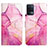 Handytasche Stand Schutzhülle Flip Leder Hülle Modisch Muster Y04B für Oppo F19 Pro Pink